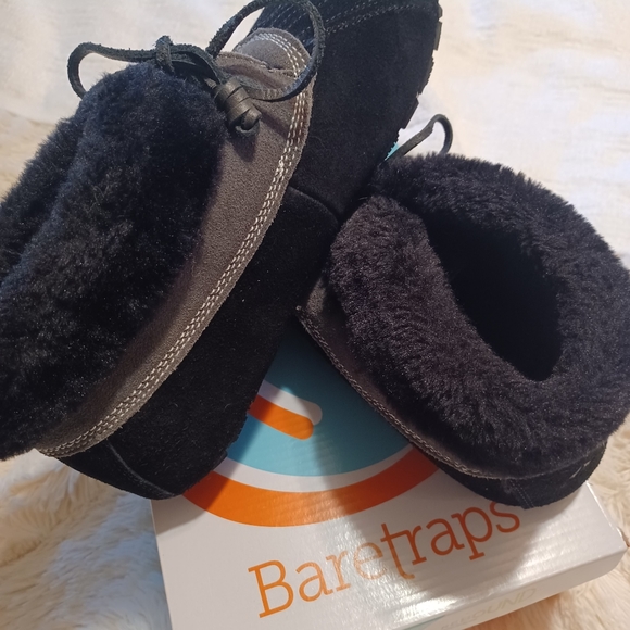 NEW! Womens fur, suede bootie with laces, blk, by Bear traps . SIZE 9 - Picture 5 of 8
